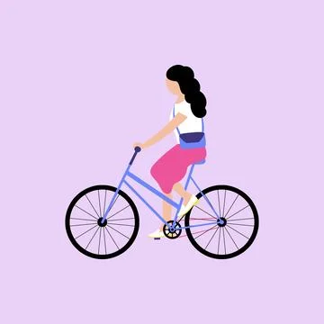 Bicycle Riding Stock Illustration