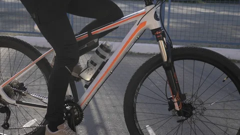 Bicycle on the road Stock Footage 129333294