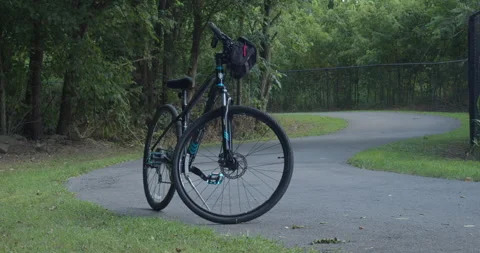 A bicycle on road Stock Footage 288447429
