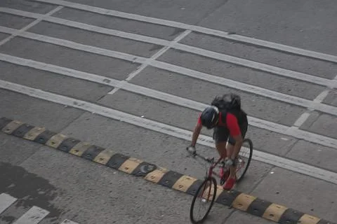 Bicycle on the road Stock Photos