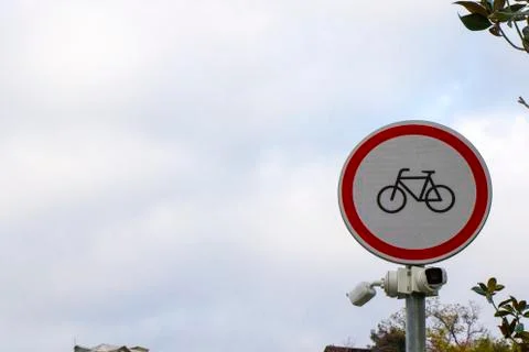 Bicycle road sing Stock Photos
