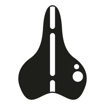 Bicycle saddle flat black white icon design Stock Illustration