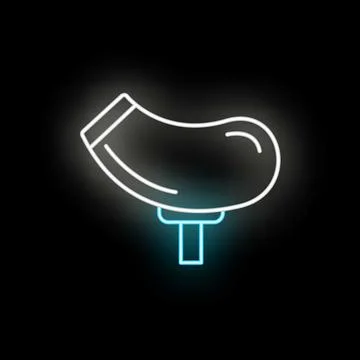 Bicycle saddle neon glow icon vector illustration Stock Illustration