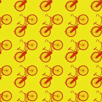 Bicycle seamless pattern. Vector illustration Stock Illustration