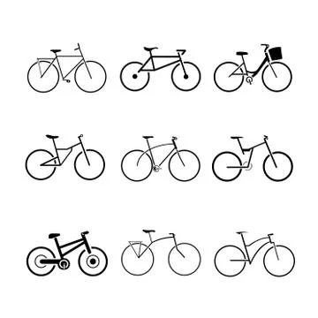 Bicycle set Illustrazione stock