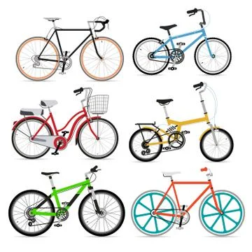 Bicycle set. Vector Illustration. Stock-Illustration