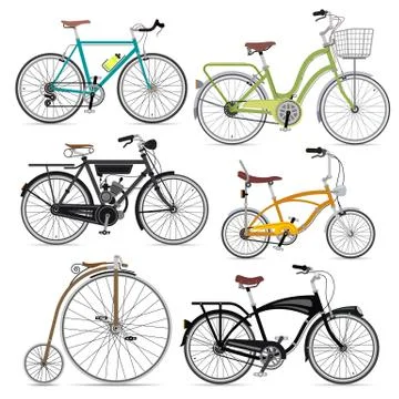 Bicycle set. Vector Illustration. Stock Illustration