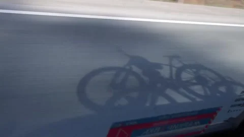 Bicycle shadow Stock Footage 246602511