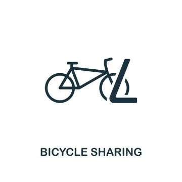Bicycle Sharing icon. Premium style design from public transport icon collection Stock Illustration