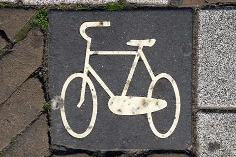 Bicycle sign Foto stock
