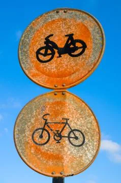 Bicycle sign Stock Photos