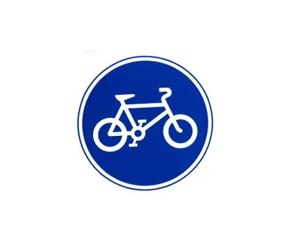 Bicycle sign on white background Stock Illustration