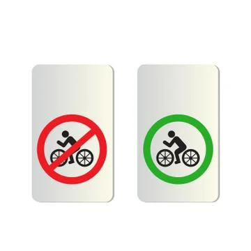 Bicycle signs Stock Illustration