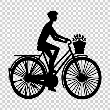 Bicycle silhouette design vector style with white background Ilustração Stock
