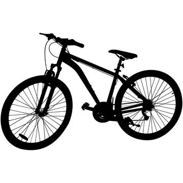 A bicycle in silhouette Illustrazione stock