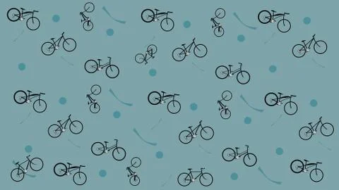 Bicycle Silhouette Pattern Background. Vector Illustrator. EPS10. Stock Illustration