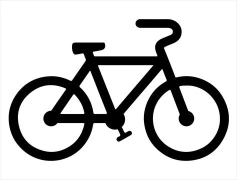 Bicycle silhouette vector art Stock Illustration