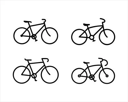 Bicycle silhouettes Stock Illustration