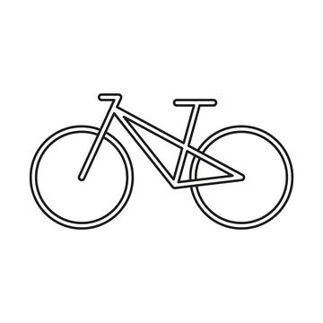 Bicycle simple linear icon. Graphic  illustration. Bike symbol. Stock Illustration