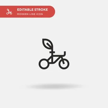 Bicycle Simple vector icon. Illustration symbol design template for web mobil 스톡 일러스트