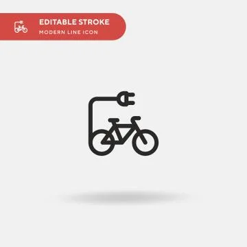 Bicycle Simple vector icon. Illustration symbol design template for web mobil 스톡 일러스트