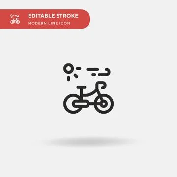 Bicycle Simple vector icon. Illustration symbol design template for web mobil Illustrazione stock