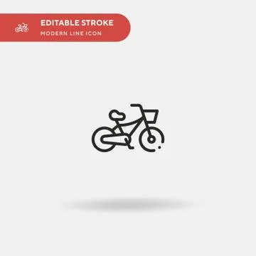 Bicycle Simple vector icon. Illustration symbol design template for web mobil Stock Illustration