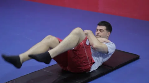 Bicycle situps Stock Footage 38935977