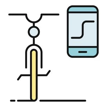 Bicycle with smartphone displaying navigation route illustration 스톡 일러스트
