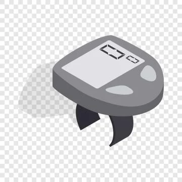 Bicycle speedometer computer isometric icon Stock Illustration