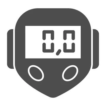 Bicycle speedometer solid icon, bicycle concept, speedometer sign on white Stock Illustration