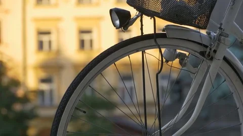 Bicycle Spokes and Lantern Stock Footage 69270117