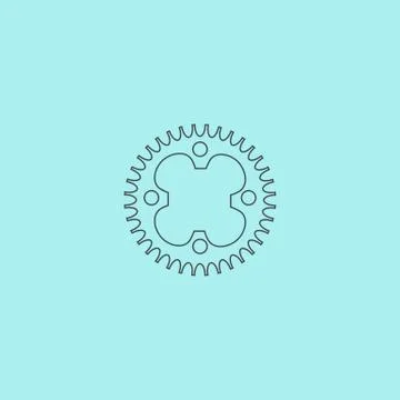 Bicycle sprocket Stock Illustration