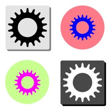 Bicycle star chain. flat vector icon Illustrazione stock
