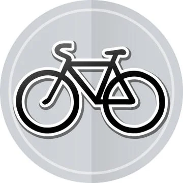 Bicycle sticker icon Stock Illustration