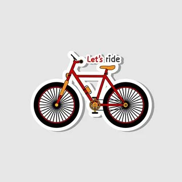 Bicycle sticker. Stock Illustration