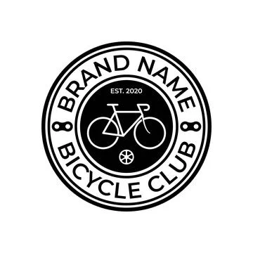 Bicycle store vector round emblem, badge or logo Stock Illustration