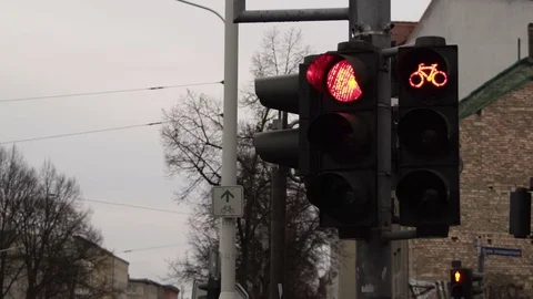 Bicycle Street Lights Timelapse Stock Footage 72659662