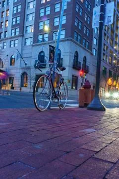 Bicycle on the street Stock Photos