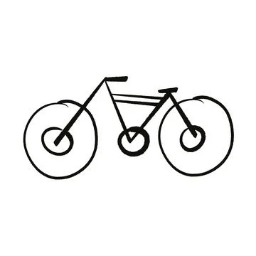 Bicycle, stripes on a white background Stock Illustration