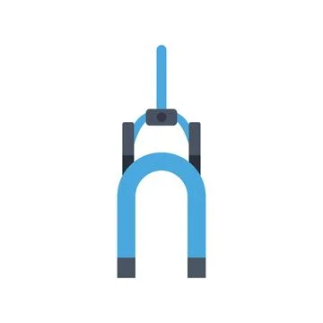 Bicycle suspension fork vector flat icon design Stock Illustration