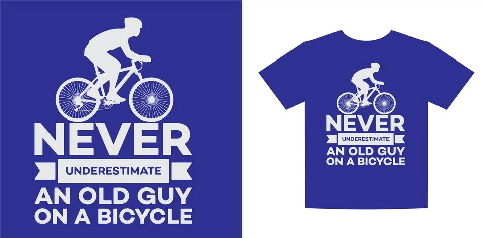 Bicycle t-shirt design Stock Illustration