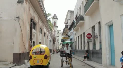 Bicycle taxi Stock Footage 12366718