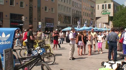 Bicycle Taxis in Germany Stock Footage 1062102