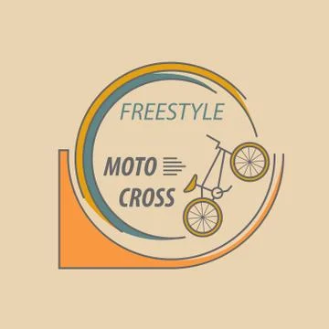 Bicycle thin line design logo template. Vector illustration Stock Illustration