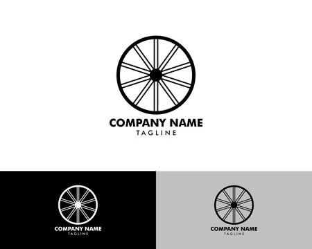 Bicycle Tire Logo Design Element Stock Illustration