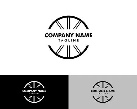 Bicycle Tire Logo Design Element Stock Illustration