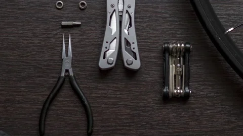 Bicycle tools Stock Footage
