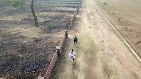 Bicycle Tracking Shot Stock Footage 145433708