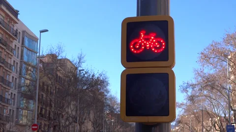 Bicycle traffic light 스톡 동영상 35662832